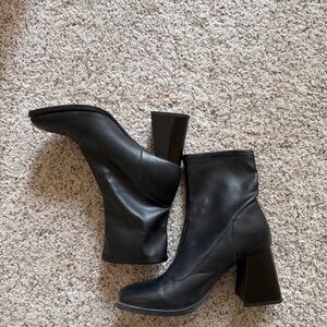 Joe Fresh Black Block Heel Ankle Booties